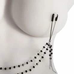 Top 10 🛒 Bondara&Sex Onyx Beaded Chain Sliding Nipple Clips 💯 -Bondage Clothing Sale unnamed file 1024