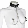 Deals 😀 Bondara Luxe Leather Collar With Nipple Clamps ❤️