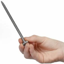 Budget 👏 Bondara Screw Me Silver Silicone Urethral Plug ? 15cm 🛒 -Bondage Clothing Sale unnamed file 1120