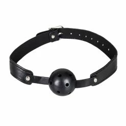 Budget 😉 Bondara Mouth Breather Black Faux Leather Ball Gag 😉