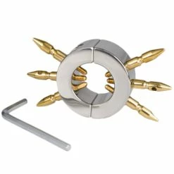 Best deal 🤩 Torment Ball Brutaliser Steel Spiked Ball Stretcher - 34mm 🤩 -Bondage Clothing Sale unnamed file 1402