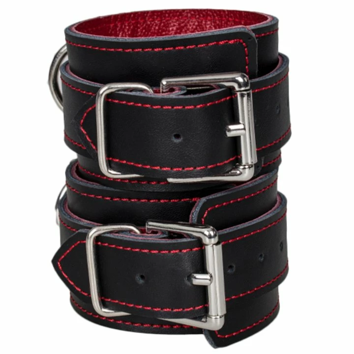 New β Bondara Luxe Black And Red Leather Handcuffs π₯ 7 New β Bondara Luxe Black And Red Leather Handcuffs π₯ - Image 5