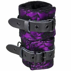 Best deal 👍 Bondara Soft Purple Floral Wrist Cuffs ⌛ -Bondage Clothing Sale unnamed file 181