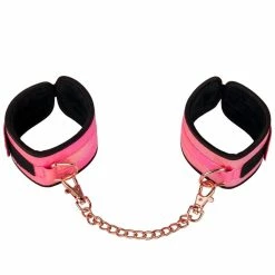 Best Pirce 💯 Bondara Pink Kink Rose Gold Soft Velcro Bondage Ankle Cuffs ⌛ -Bondage Clothing Sale unnamed file 316