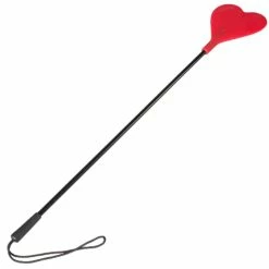Outlet 🥰 Bondara Red Silicone Heart Riding Crop ? 19 Inch 🌟