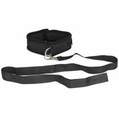 Best Sale ⌛ Bondara Black Soft Velcro Collar With Leash 🔥