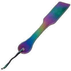 Best Sale ⌛ Bondara Shiny B!tch Holographic Faux Leather Paddle - 12.5 Inch 🛒