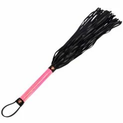 New β Bondara Pink Kink Faux Leather Rose Gold Flogger - 17 Inch π€©