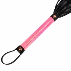 New ⭐ Bondara Pink Kink Faux Leather Rose Gold Flogger - 17 Inch 🤩 -Bondage Clothing Sale unnamed file 397