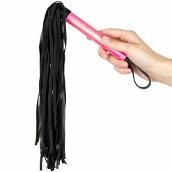 New ⭐ Bondara Pink Kink Faux Leather Rose Gold Flogger - 17 Inch 🤩 -Bondage Clothing Sale unnamed file 398