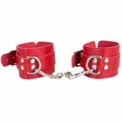New 🤩 Bondara Red Faux Leather Essential Handcuffs 😍
