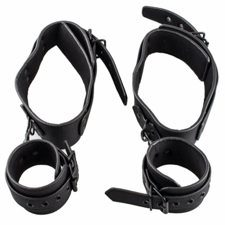 Cheap ๐ Bondara Matte Black Wrist To Thigh Restraint ๐ 4 Cheap ๐ Bondara Matte Black Wrist To Thigh Restraint ๐ - Image 2