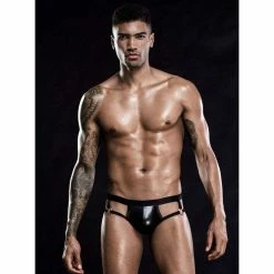 Cheapest ⌛ Bondara Edge Men's Wet Look O-Ring Jock Strap 🥰