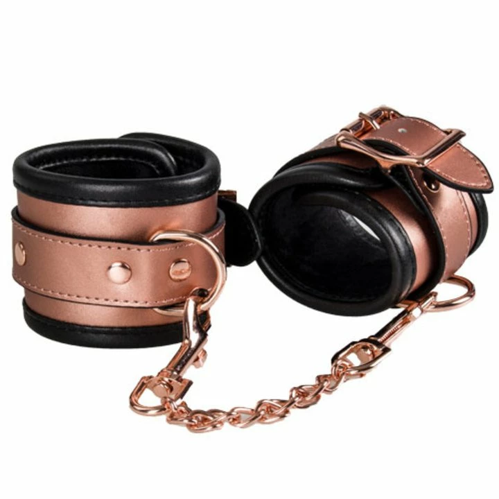 Best deal 𧨠Bondara Luxe Rose Gold Real Leather Ankle Cuffs π 5 Best deal 𧨠Bondara Luxe Rose Gold Real Leather Ankle Cuffs π - Image 3