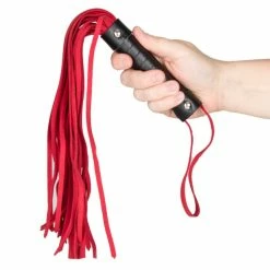 Brand new ✔️ Bondara Black Faux Leather Red Suede Flogger ? 15.5 Inch 🎉 -Bondage Clothing Sale unnamed file 662