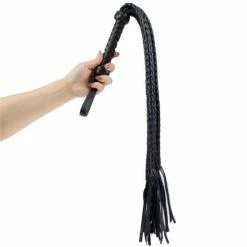 Hot Sale 😍 Bondara Faux Leather Braided Tassel Tip Flogger ? 28 Inch 🔔