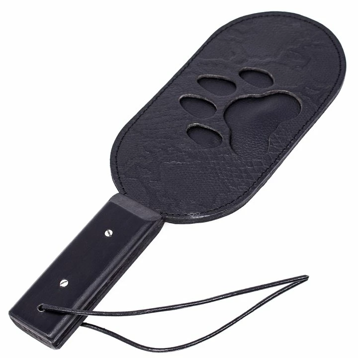 Outlet ✔️ Bondara Paw Print Leather Paddle ? 13 Inch 😍 3 Outlet ✔️ Bondara Paw Print Leather Paddle ? 13 Inch 😍