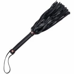 Wholesale ❤️ Bondara Black Contrast Stitch Faux Leather Flogger ? 15.5 Inch 🎉