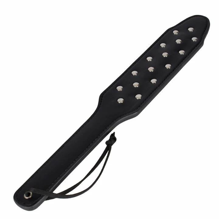 Best Pirce 🎉 Bondara Black Faux Leather Stud Paddle ? 15 Inch 😀 3 Best Pirce 🎉 Bondara Black Faux Leather Stud Paddle ? 15 Inch 😀