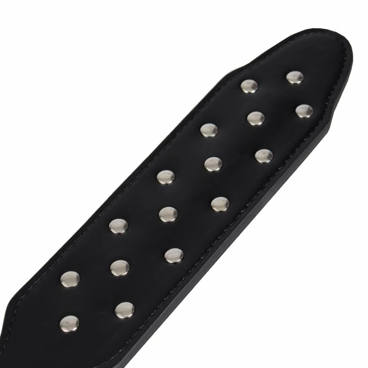 Best Pirce 🎉 Bondara Black Faux Leather Stud Paddle ? 15 Inch 😀 4 Best Pirce 🎉 Bondara Black Faux Leather Stud Paddle ? 15 Inch 😀 - Image 2